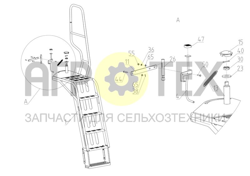 Чертеж Установка лестницы (S300.07.01.300)